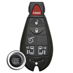 push/start chrysler dodge 6 button smart key, iyz c01c 68070394aj 433 mhz aftermarket