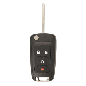 4 button remote flip key replacement for gm avl b01t1ac 13501916, 13579216 aftermarket