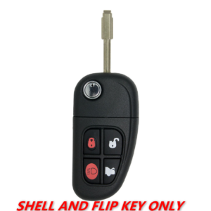 2001 2008 jaguar 4 button flip key shell for nhvwb1u241 (aftermarket)