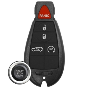 chrysler dodge 5 button smart key, iyz c01c 56046694ah 433 mhz aftermarket