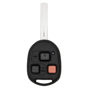 3 button remote key w/red button 4d68 chip short blade for lexus hyq1512v aftermarket