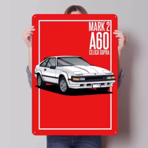 toyota supra mk2 metal poster