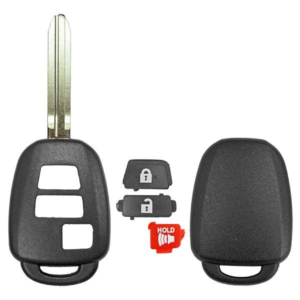 3 button remote head key shell w/ chip holder aftermarket