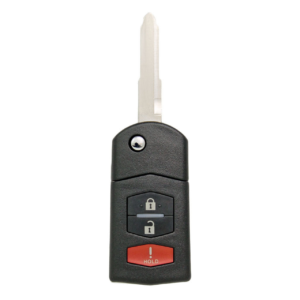 mazda 3 button remote flip key replacement for mazda kpu41788 aftermarket