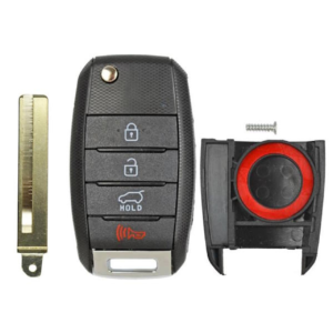 hyundai / kia 4 button flip key shell, standard aftermarket