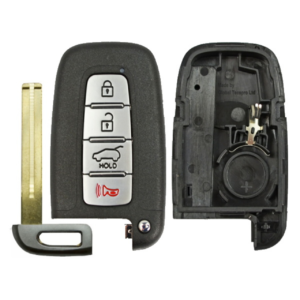 hyundai, kia 4 button smart key shell replacement case with high security insert sy5hmfna04 aftermarket