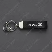 nissan 370z logo carbon fiber style keychain and mini screwdriver