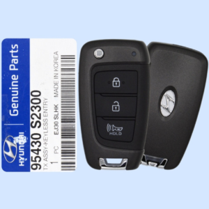 hyundai 3 button remote flip key tq8 rke 4f41, 95430 s2300, 433 mhz new oem