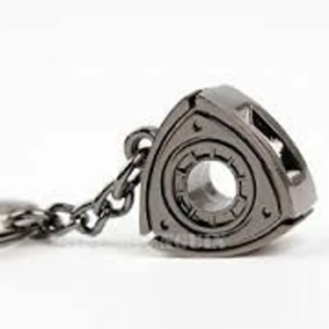 mazda (rx 7 & rx 8) engine rotor keychain (dark silver)