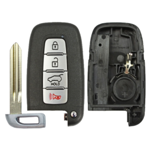 hyundai, kia 4 button smart key shell replacement case sy5hmfna04 with standard blade aftermarket