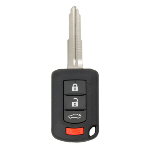 mitsubishi 4 button remote head key oucj166n, 6370b945, model: 08, 315 mhz new, oem