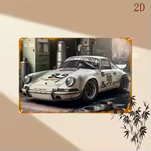 aftermarket porsche metal poster