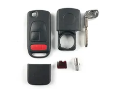 mercedes benz sl(w129), s class (w140) 3 button flip key shell with hu39 blade.