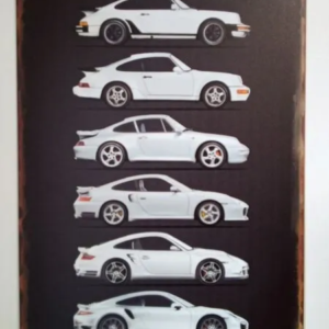 porsche 911 thin metal generation poster