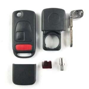 mercedes benz ml 3 button remote shell with hu64 blade.
