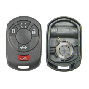 cadillac 5 button remote case and pad m3n65981403, 15212383 aftermarket