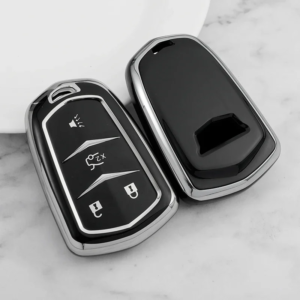 2015 2020 cadillac escalade 6 button smart key cover case (black & gold) no electronics aftermarket